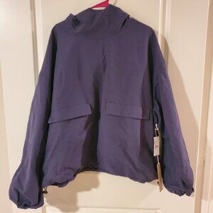 NWT Fear of God Essentials Military Nylon Hooded Anorak Marine Blue Mens Sz S M